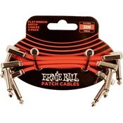 Ernie Ball Flat Ribbon Patch Cable 7.6cm - Red - 3 Pack kablovi