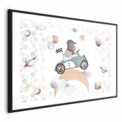 shumee Plakat - Medvedek v dirkalnem avtomobilu