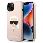 Karl Lagerfeld Silicone Karls Head ovitek za iPhone 14 Plus (6.7), roza
