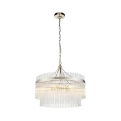 Endon 104112 - Luster na lancu MARIETTA 5xE14/7W/230V sjajni hrom/prozirno staklo