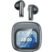 AWEI TP100 ENC TWS brezžične slušalke Bluetooth 5.4 – zaslon na ohišju, ENC, IPX6