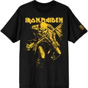 Iron Maiden Majica 50 Trooper Crop Yellow Unisex Black L
