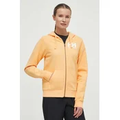Pamucna dukserica Helly Hansen za žene, boja: žuta, s kapuljacom, melanž, 34461