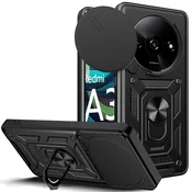 GS Oklepni ovitek za Xiaomi Redmi A3, CamShield Slide, črn