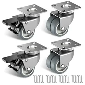 4x 50mm HOLKIE pohištveno kolesce z zavoro