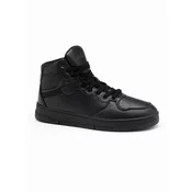 Ombre Mens insulated sneaker boots with high upper - black