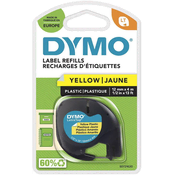 Traka za etikete, 12 mm x 4 m, DYMO Letratag, žuta S0721620