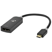 NEDIS kabelski adapter USB 3.2 Gen 1/ USB-C konektor - DisplayPort utičnica/ okrugli/ crni/ BOX/ 20