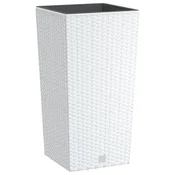 Vidaxl Korito z odstranljivo notranjostjo belo 11/26,5 L PP ratan