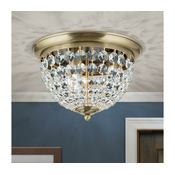 Orion DLU 1840/35 - kristalna plafonska lampa PLAFOND 3xE27/40W/230V precnik 35 cm bronza