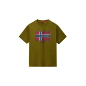 NAPAPIJRI Majica FLAG TIKI modra/oliva/rdeča