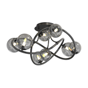 Wofi 9014-805 - LED plafonski luster NANCY 8xG9/3,5W/230V crna/hrom