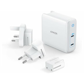 Anker PowerPort III punjač, adapter, 60W, s nastavcima, bijeli