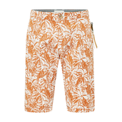 White/Orange Mens Patterned Tom Tailor Shorts - Mens