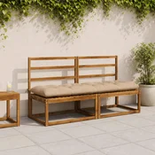 vidaXL Blazina za klop VIANEN 100% poliester Peščena 160 x 50 x 12 cm