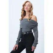Trend Alacati Stili Ženska bluza Alc-X14557, Siva