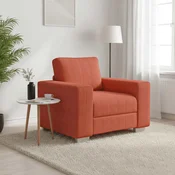 Sofa fotelja crveno narancasta 100x77x82 cm korduro tkanina