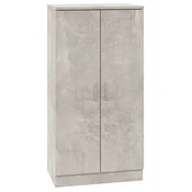 Vidaxl Omarica za čevlje betonsko siva 55x35x108 cm inženirski les