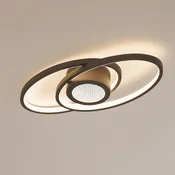 Lindby LED stropna svetilka Thalina, 60 cm, z možnostjo zatemnitve, Infinity - Dnevna soba/jedilnica - Sodobni - črna, bela, prozorna - Kovina