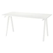 TROTTEN Pisalna miza, bela, 160x80 cm
