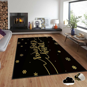 Conceptum Hypnose Tepih sa novogodišnjim motivima Asr-Crpt-25, Pravougaoni, 120x180 cm, Crni