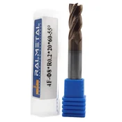 Radialni rezkar iz karbidne trdine 8 x R0,2 x 60 mm 55 HRC