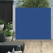 Uvlaciva bocna tenda za terasu 100 x 300 cm plava