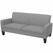 vidaXL Kavč dvosed 180x65x76 cm svetlo sive barve