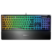 Tipkovnica STEELSERIES Apex 3, RGB, UK layout, USB, crna