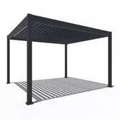 Bioklimatska pergola Antares — Samostoječa/3.6 x 4/Antracit/Električni motor in LED luči