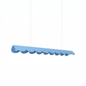Svetlo modra aluminijasta LED viseča svetilka BISCUIT – Thoro