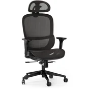 SENSE7 Ergonomski pisarniški stol Neyo, črn, mrežasto blago, nastavljivi nasloni za roke