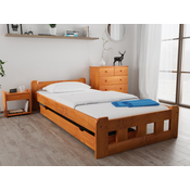Postelja Naomi povišana 90 x 200 cm jelša Posteljno dno: Brez posteljnega dna, Vzmetnica: Vzmetnica Coco Maxi 19 cm