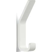 Stenska kljuka RIM 11 cm, dvojna, bela, aluminij, Zone Denmark