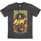 Bob Marley Majica 1978 Stone Wash Unisex Charcoal Grey M