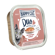 Happy Cat Duo komadici mesne paštete – piletina i govedina 12 x 100 g