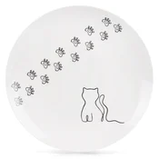 Orion Talerz deserowy porcelanowy biały KOTEK 20,5 cm
