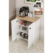 Hanah Home višenamenski ormaric Dorta, 58 cm, hrast Sonoma / beli
