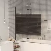 vidaXL Zložljiva tuš kabina ESG 100x140 cm črna