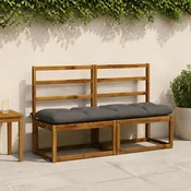 vidaXL Blazina za klop VIANEN 100% poliester Siva 140 x 40 x 12 cm