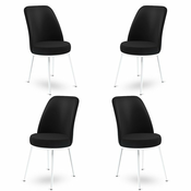 HANAH HOME Set 4 stolice Dexa Black White