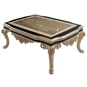 Casa Padrino luxury baroque coffee table antique gold/cream/black - Rectangular baroque style living room table - Baroque style living room furniture - Luxury furniture in baroque style