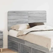 Vidaxl Vzglavje z vzglavjem Siva Sonoma 135 cm Konstruiran les