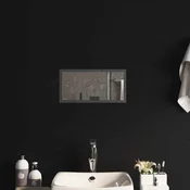 vidaXL LED kopalniško ogledalo Transparentno 40 x 20 cm kaljeno steklo