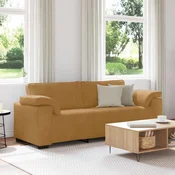 vidaXL Trosed kavč rjav 220x77x82 cm žamet