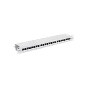 Kompletna patch plošča 19 palcev 24x RJ45 S/FTP kat. 6 1U siva (RAL 7035) DN-91624S