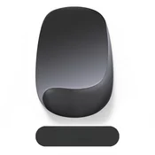 INF Ergonomska silikonska podloga za miško z oporo za zapestje — protizdrsna Lycra površina, udobna opora, več barv Črna, (5000264651)