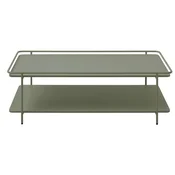 Zelena kovinska klubska mizica 55x110 cm Yuba – Unique Furniture