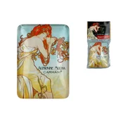 Carmani ALFONS MUCHA MAGNET ZA HLADILNIK S POMLADANSKIM SLIKARSTVOM, SPOMINSKI DARILO