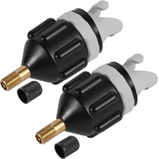 Dardanar 2-paketni adapter za črpalko za SUP, adapter za prenosni ventil za SUP, dodatki za zračno črpalko za napihljiv čoln za kanu kajak (črna), (21199370)